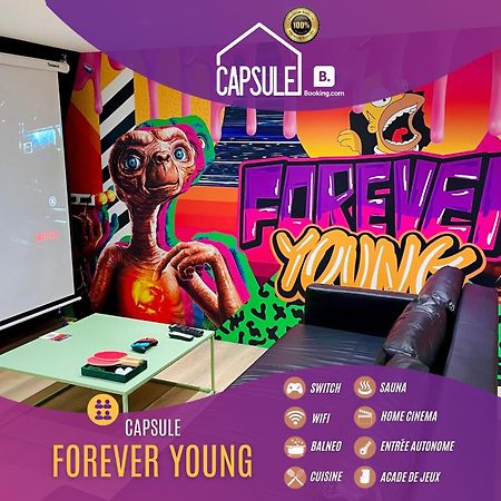 Capsule Forever Young - Jacuzzi - Sauna - Billard - Arcade De Jeux - Netflix & Home Cinema - Ping Pong Hastiere-par-dela Kültér fotó